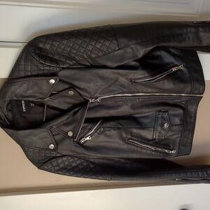 Express leather moto jacket